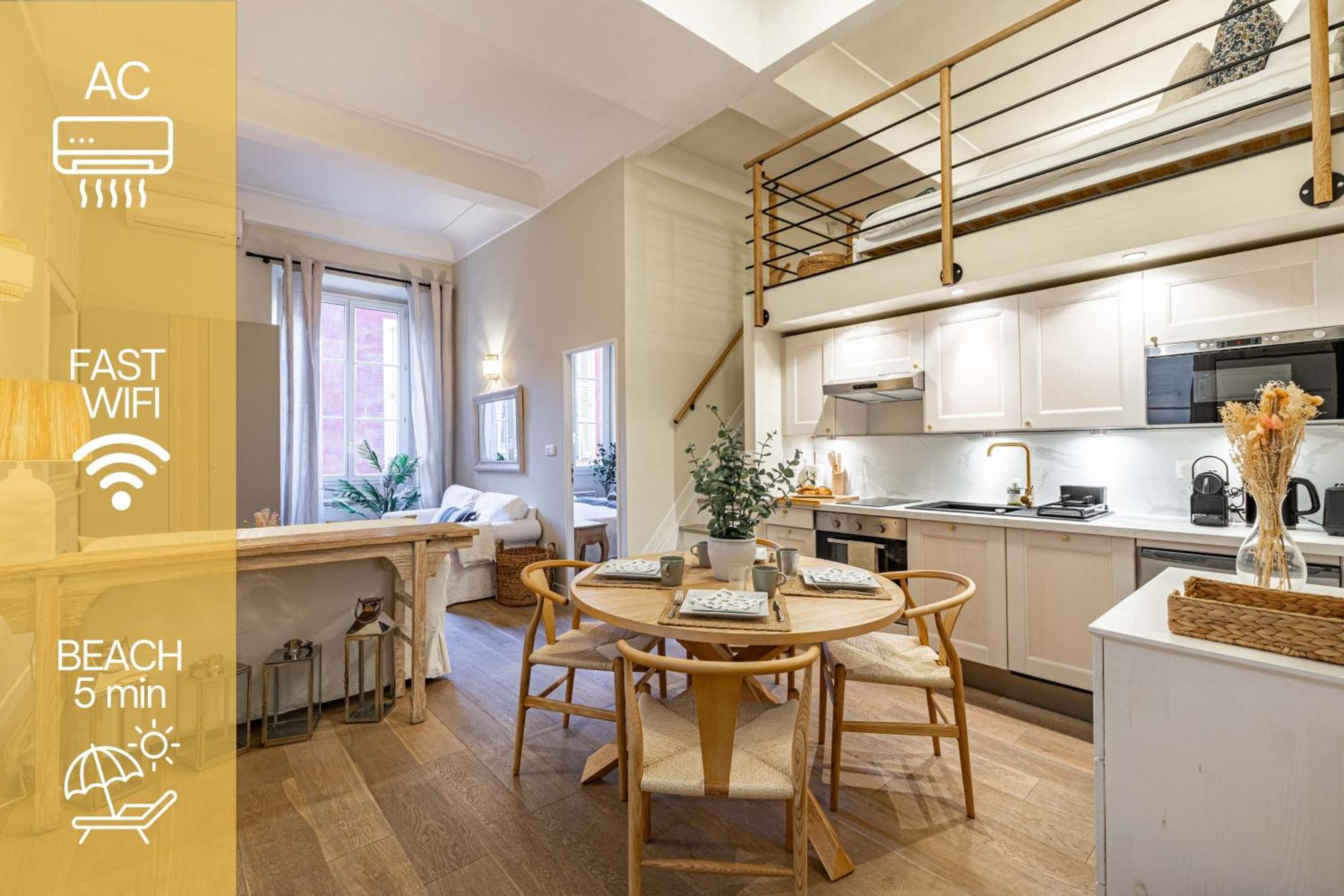 New!Chic Oasis Apt, Heart Of Nice, Family Friendly, Walking To The Beach! Extérieur photo