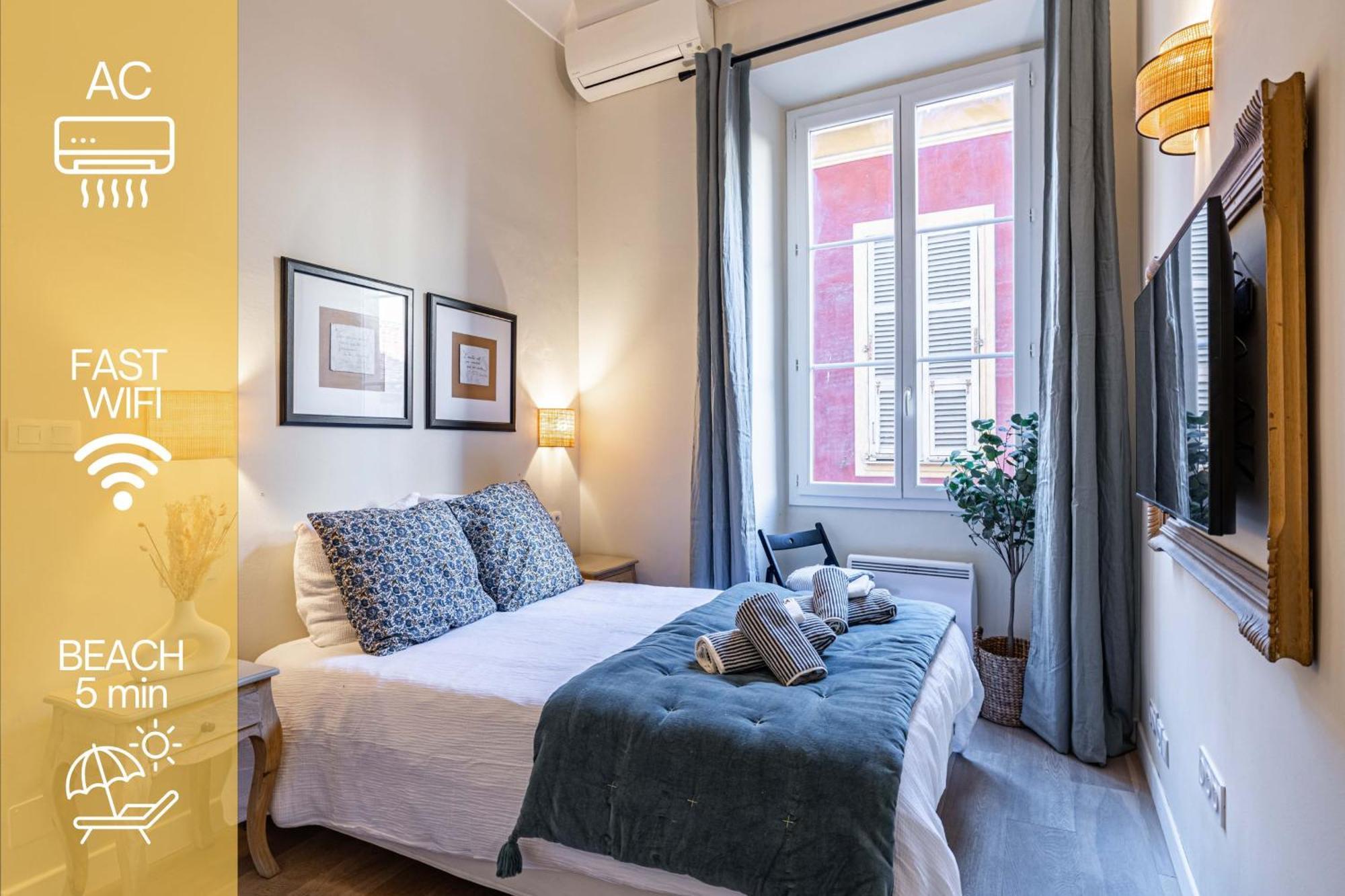 New!Chic Oasis Apt, Heart Of Nice, Family Friendly, Walking To The Beach! Extérieur photo